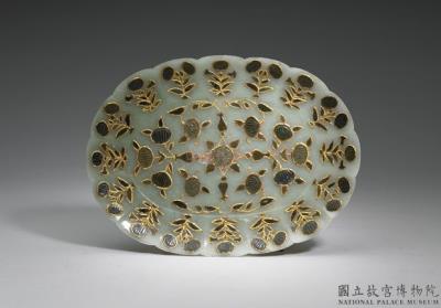 图片[2]-Jade floral plate with inlaid jade. India-China Archive